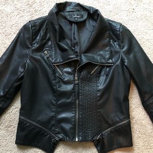 Vegan leather Moto jacket